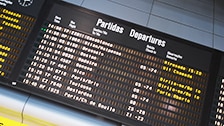 screen with flight overview