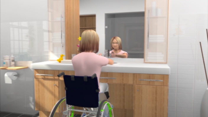 Girls in wheelchair