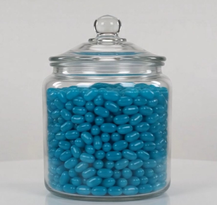 Guess the number of Jelly beans in the jar 