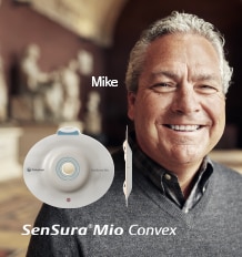 “SenSura® Mio Convex really ﬁts my proﬁle well, minimising the risks of having any leaks.”