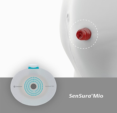 The flat SenSura Mio for stoma level with your abdomen